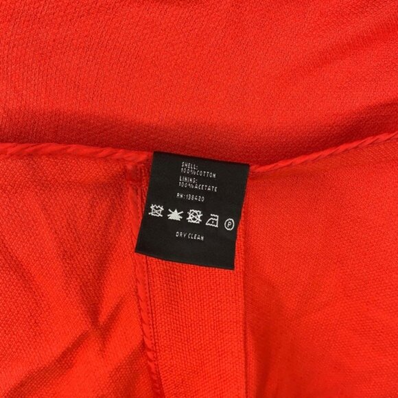 Women’s Carlisle Cotton Casual Red Jean Jacket Size 12 - Picture 4 of 4